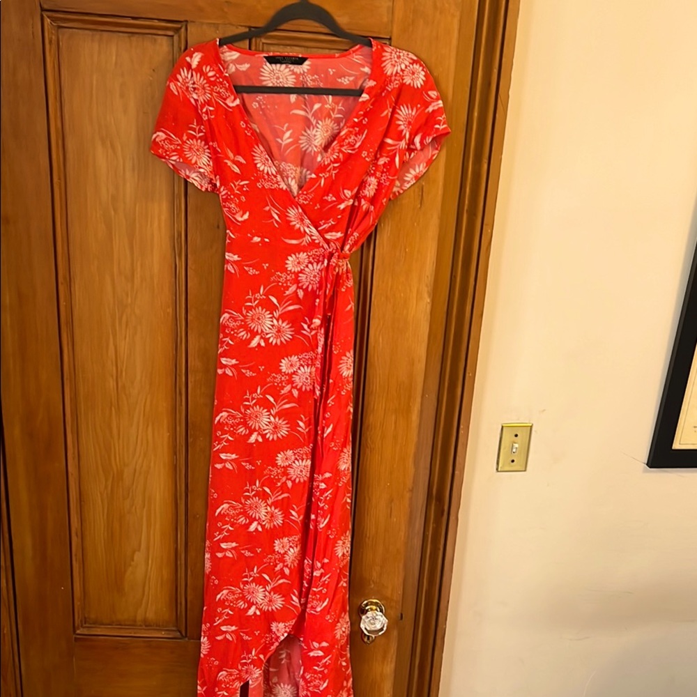knot sisters Maxi Floral Wrap Dress